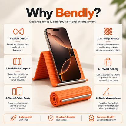 Bendly™ — Flexible Multi-Angle Phone Stand