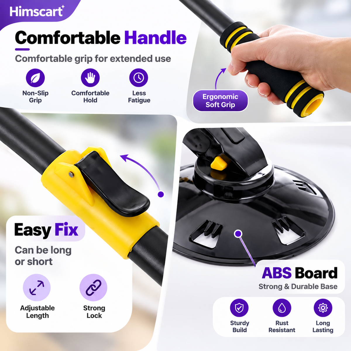 21° Curved Car Wash Brush with Telescopic Handle